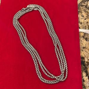 Authentic David Yurman Sterling Silver Box Necklace Chain (see details below)